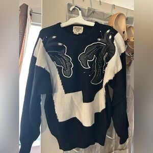 Black and White Vintage Sweater